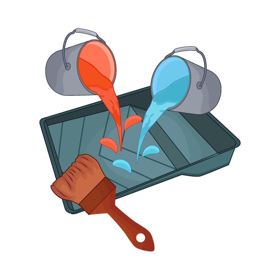 illustration of paint bucket vector