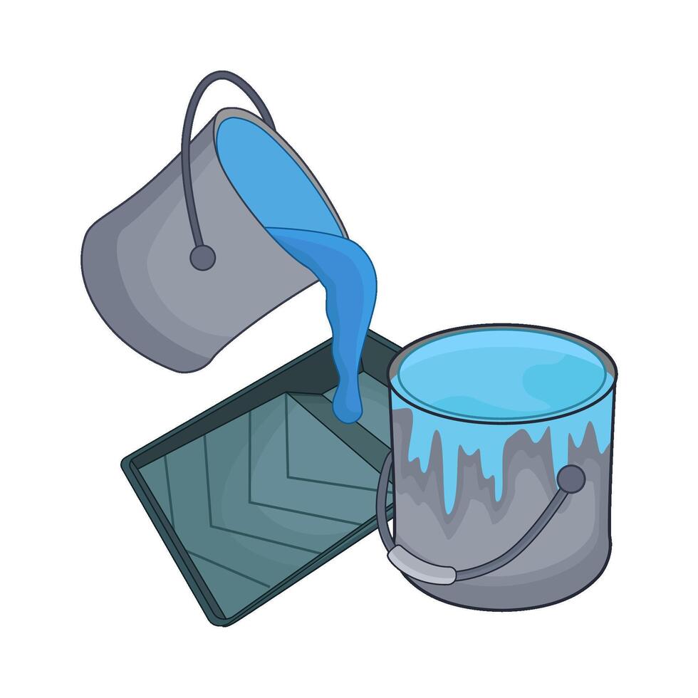 illustration of paint bucket vector
