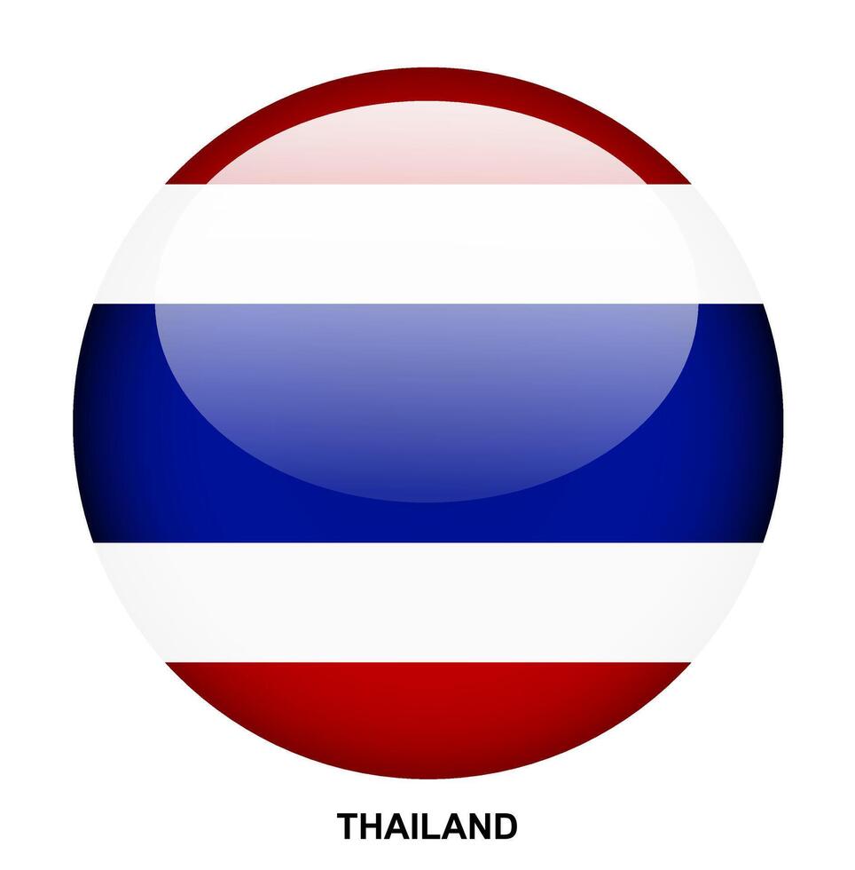 THAILAND flag button on white background vector