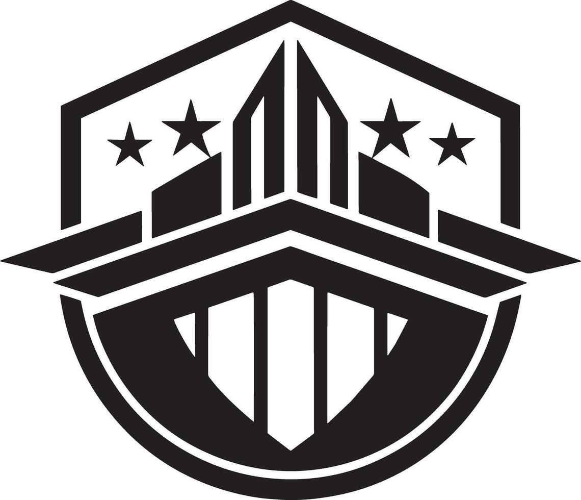 mordern business logo illustration black and white vector