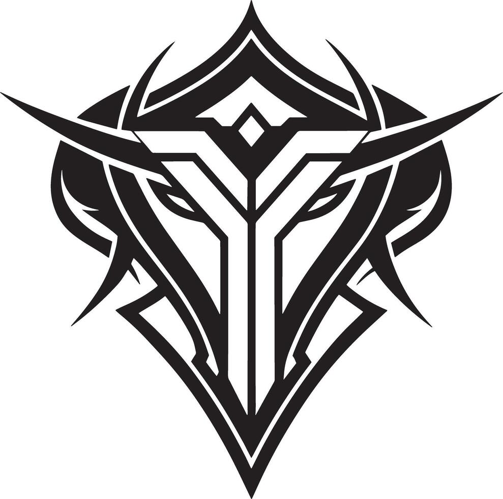 abstract tattoo illustration black and white vector