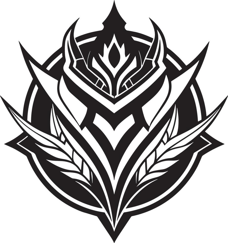 abstract tattoo illustration black and white vector