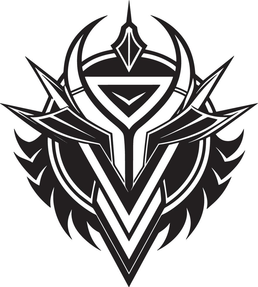 abstract tattoo illustration black and white vector