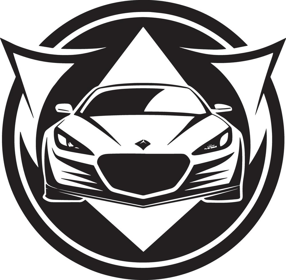 minimal car logo illustration black and white 46393235 Vector Art at