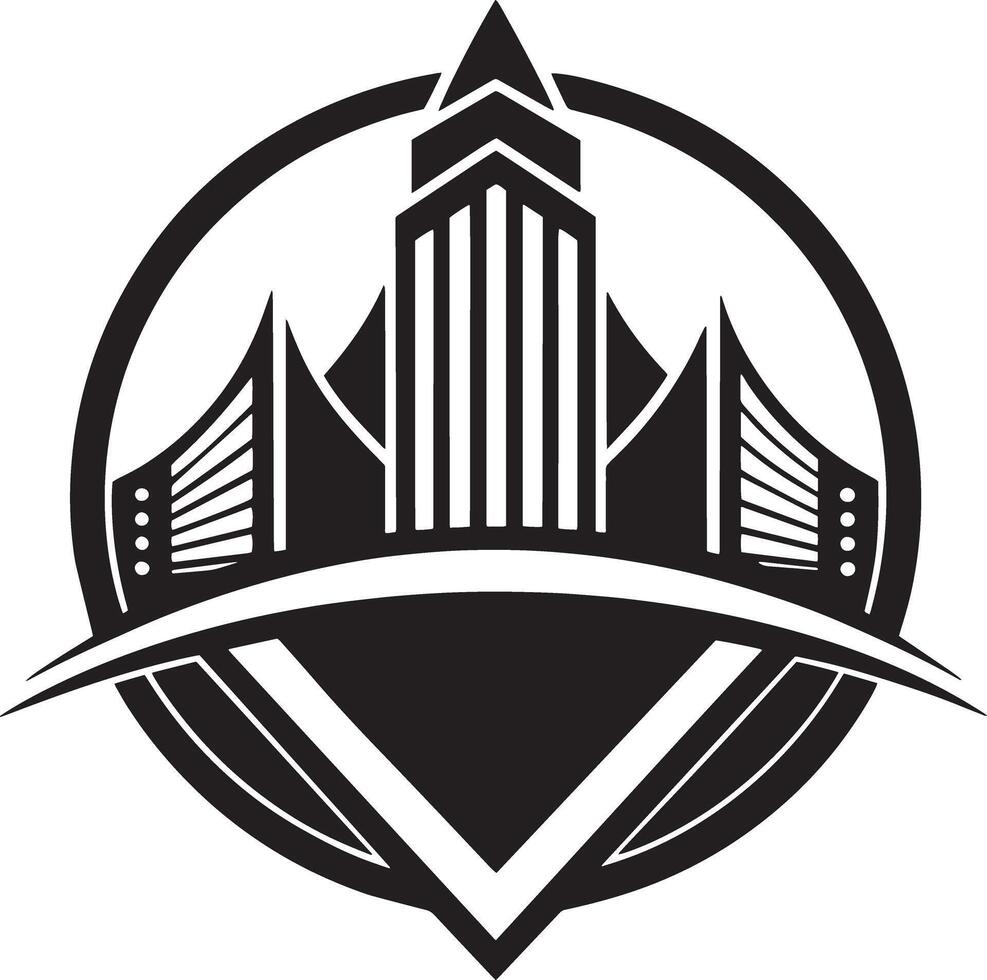 mordern business logo illustration black and white vector