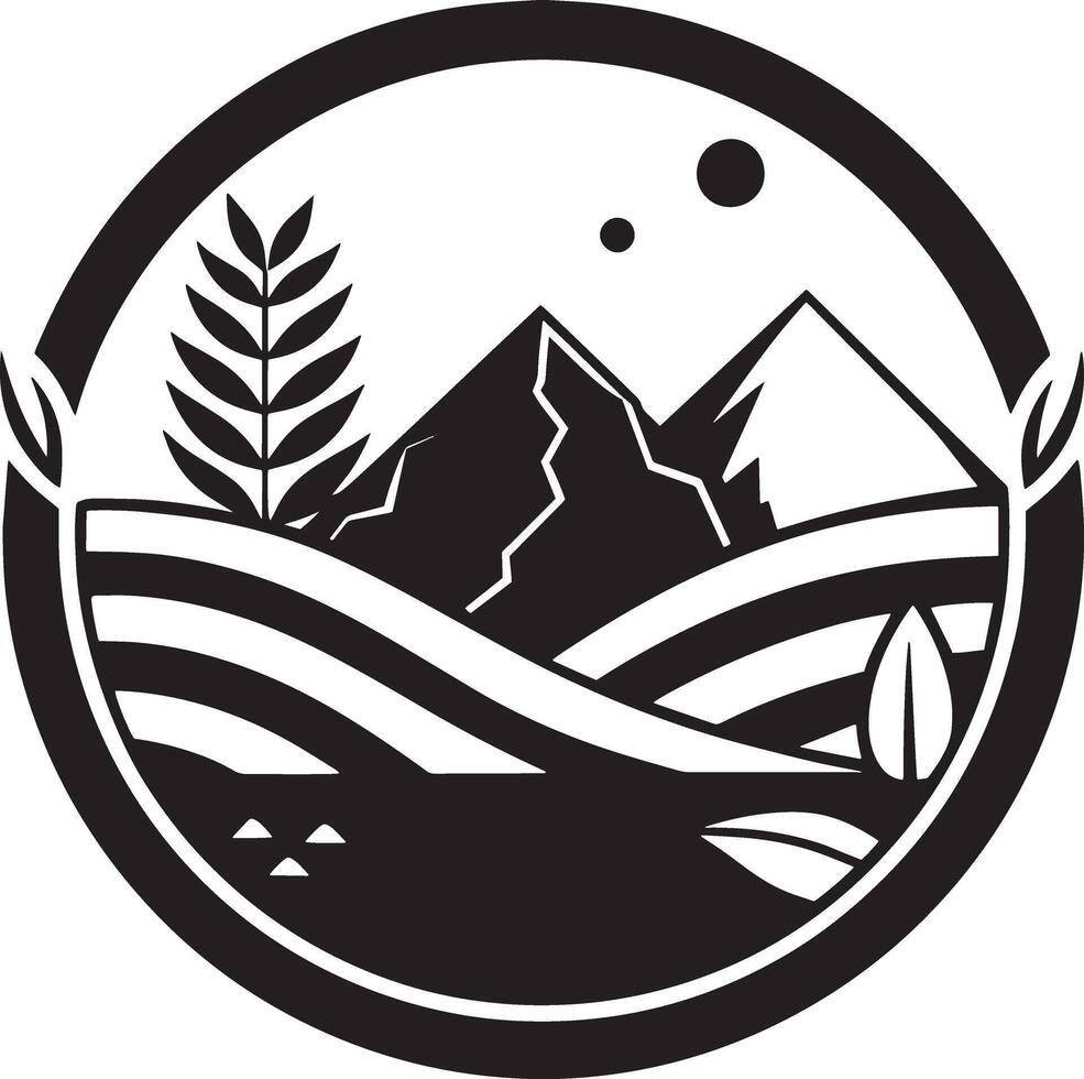 environment logo illustration black and white vector