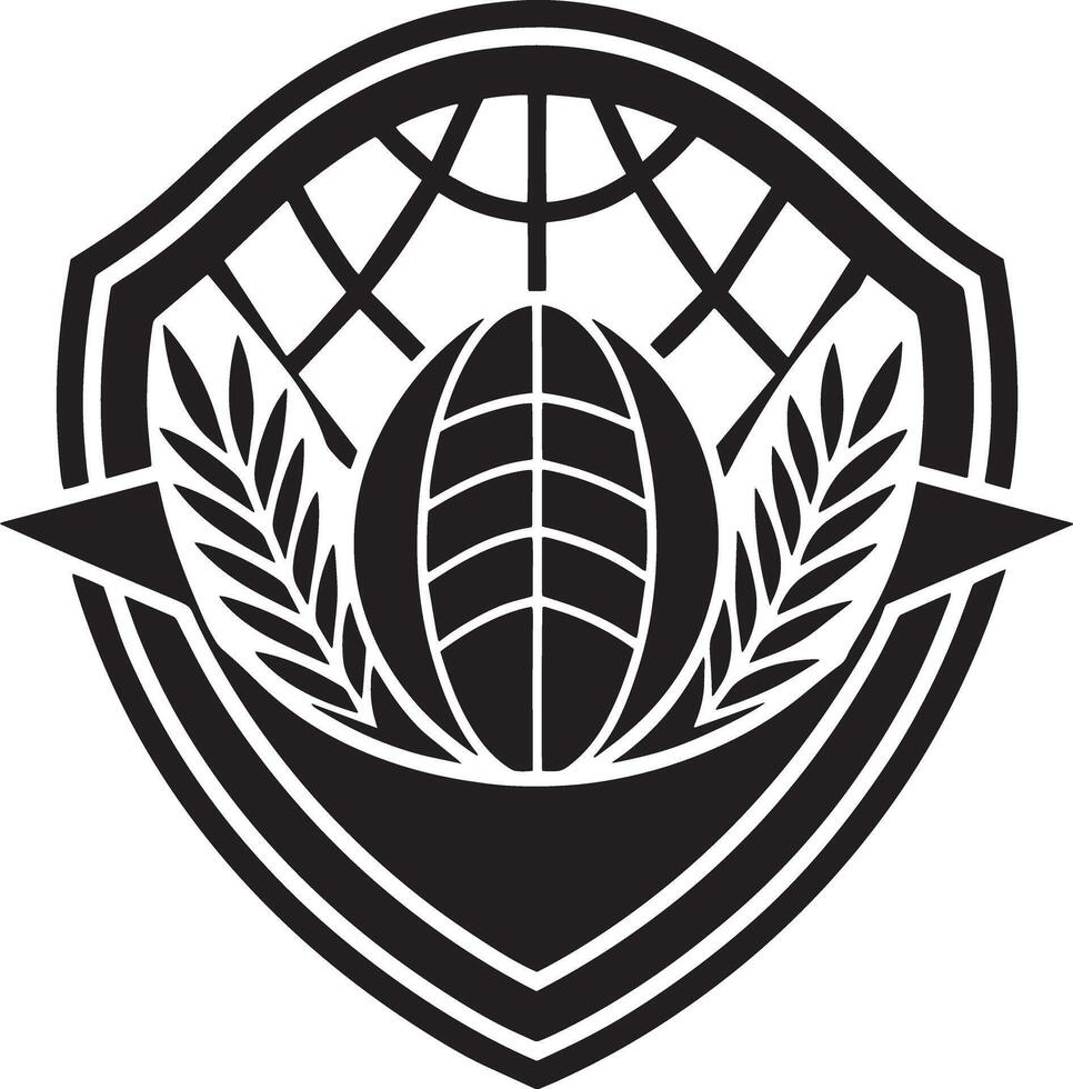 mordern sports logo illustration black and white vector