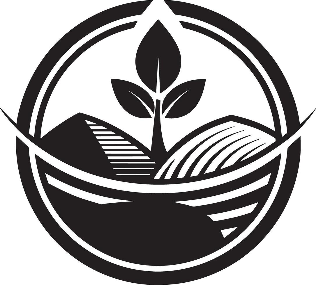 environment and ecology logo design black and white vector