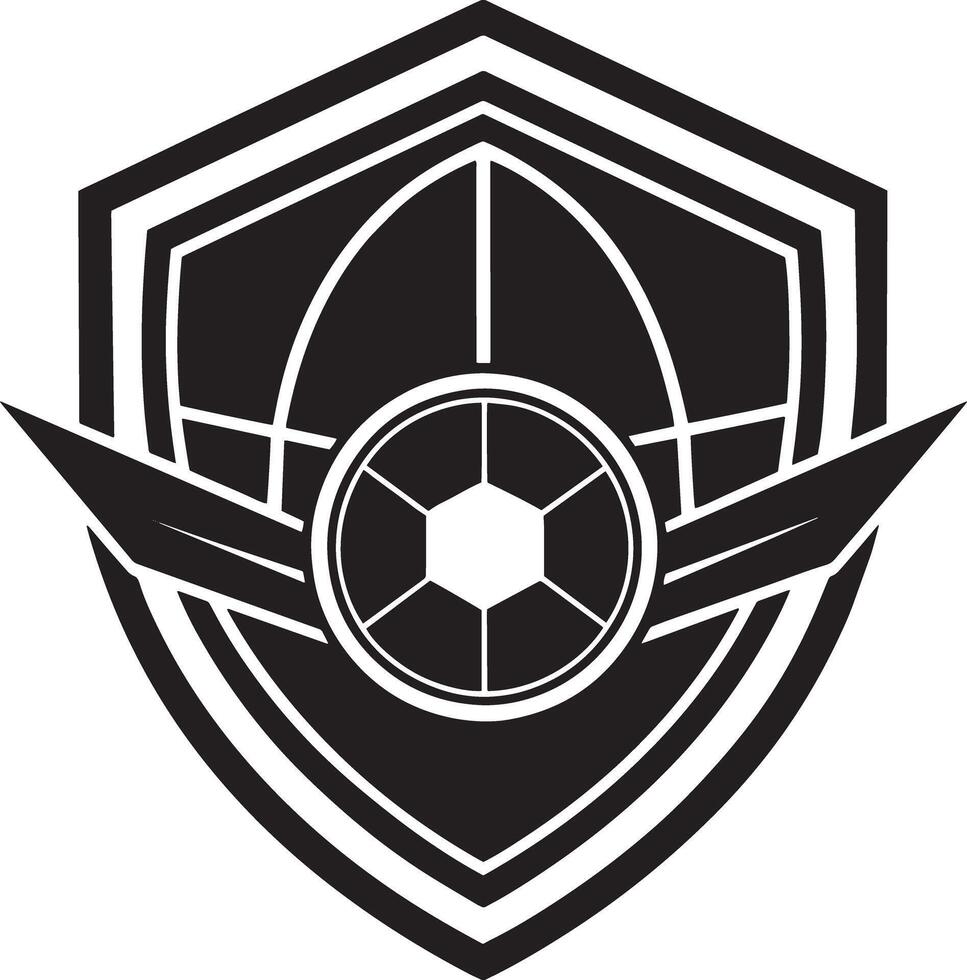 mordern sports logo illustration black and white vector