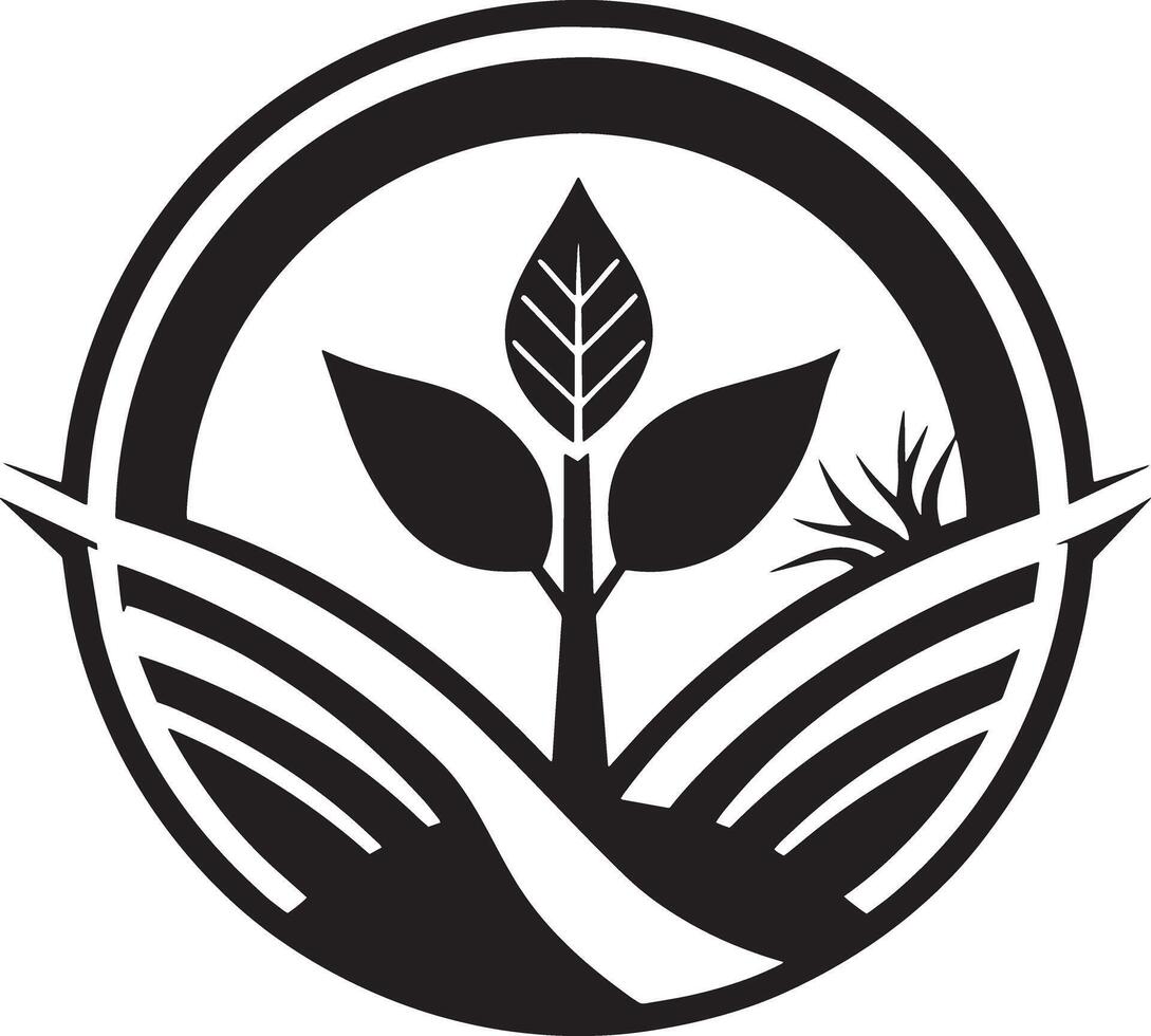 environment and ecology logo design black and white vector