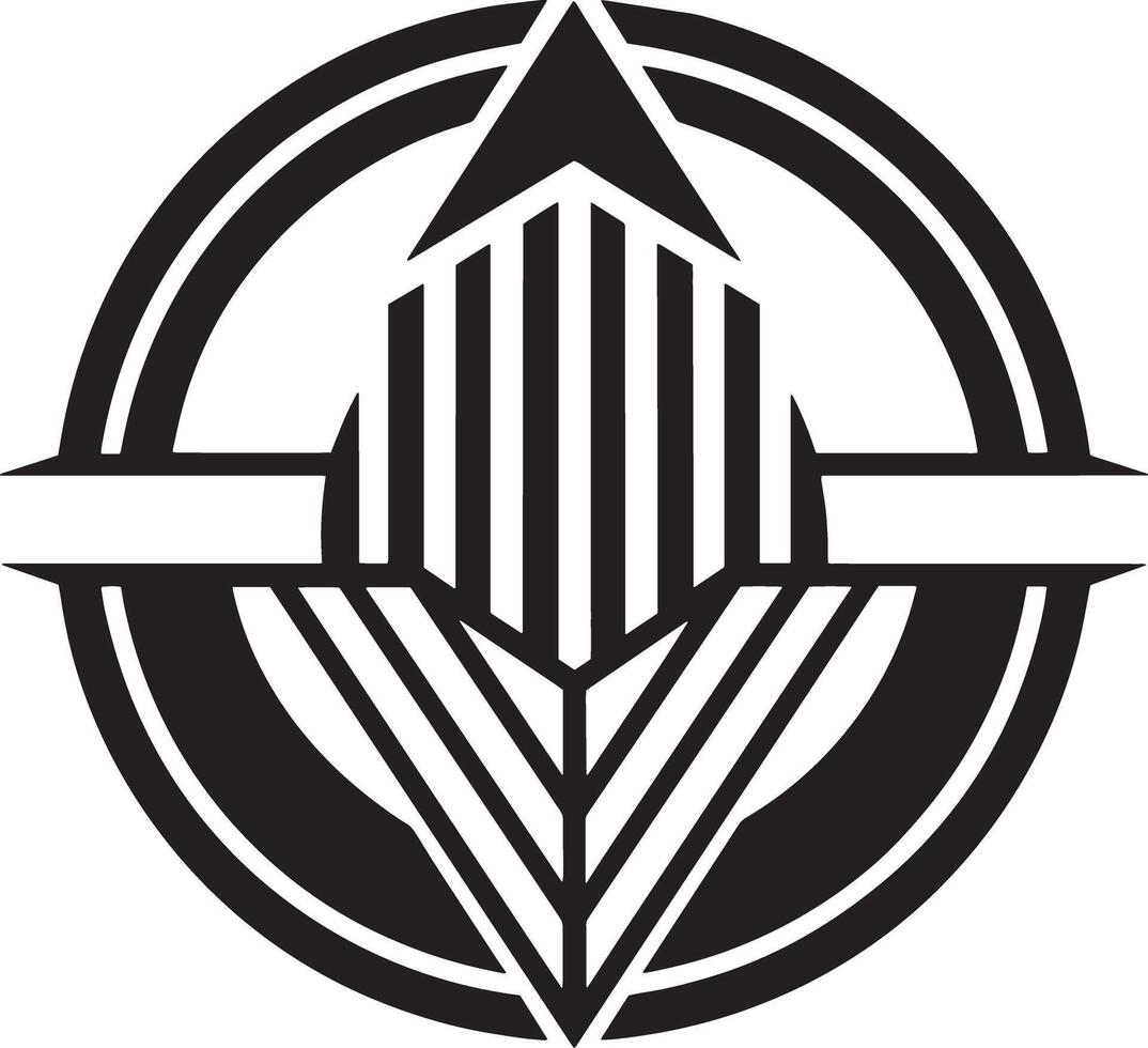 minimal finance logo illustration black and white vector