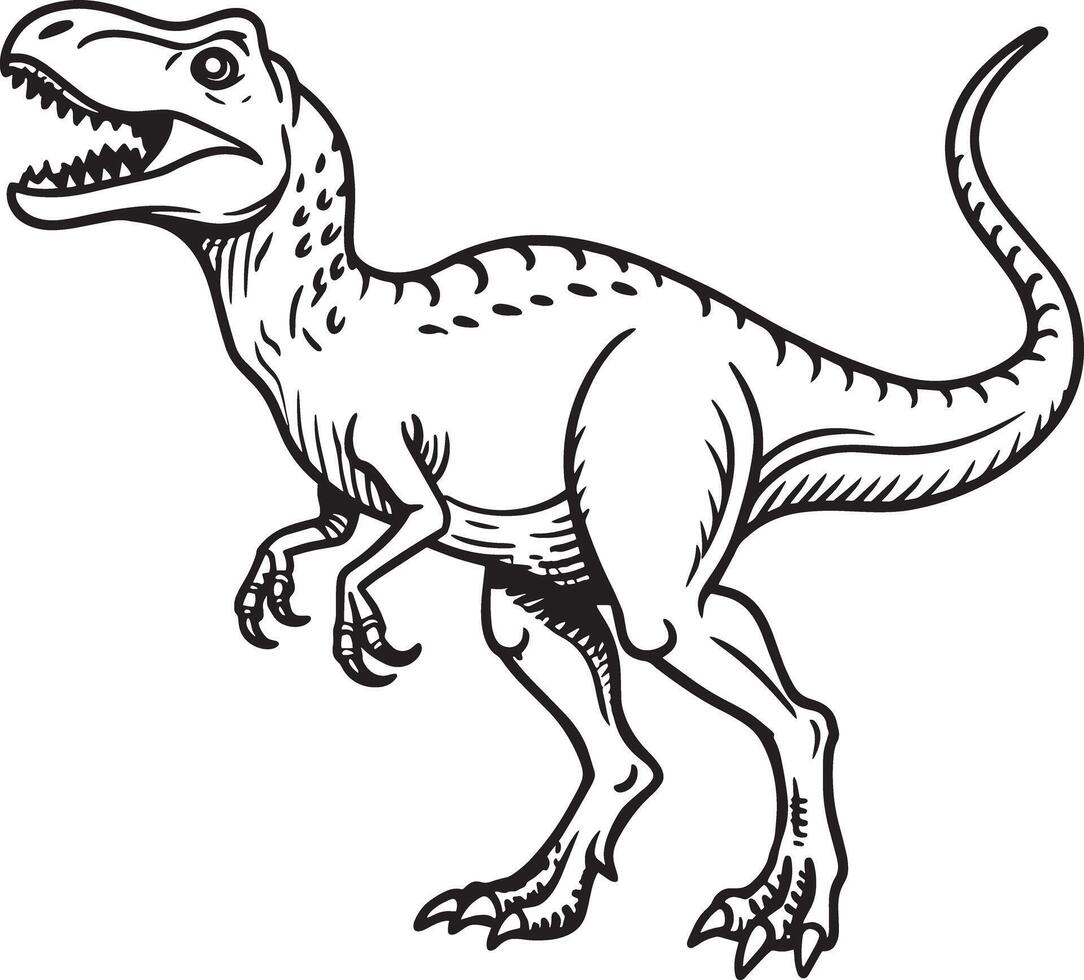 illustration of a dinosaur illustration black and white vector