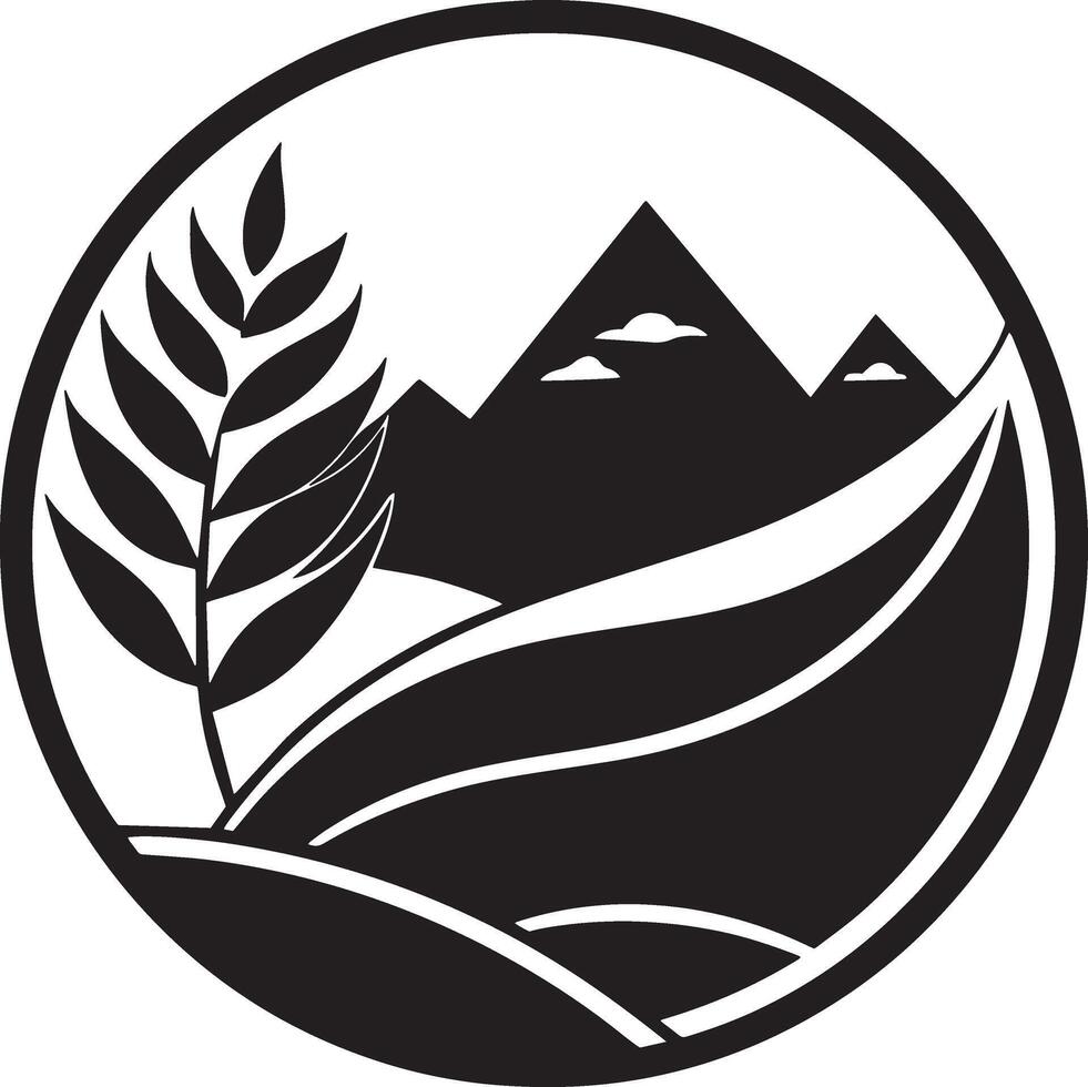 environment and ecology logo design black and white vector