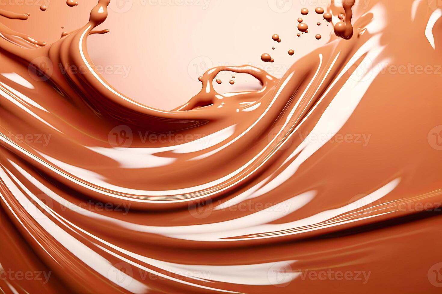 Close Up View of a Chocolate Swirl photo