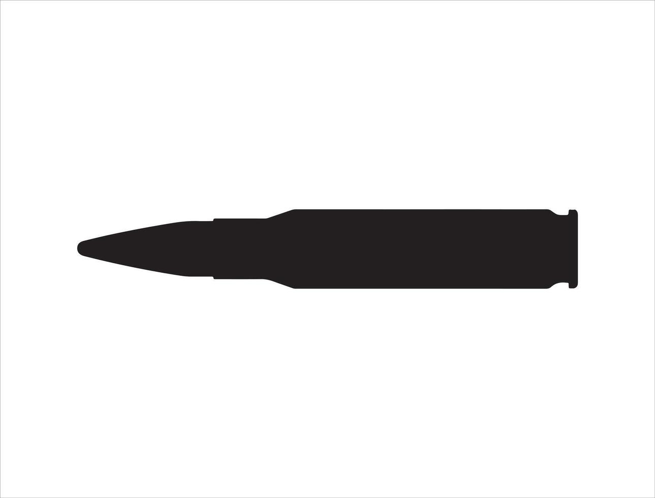 Bullet silhouette on white background vector