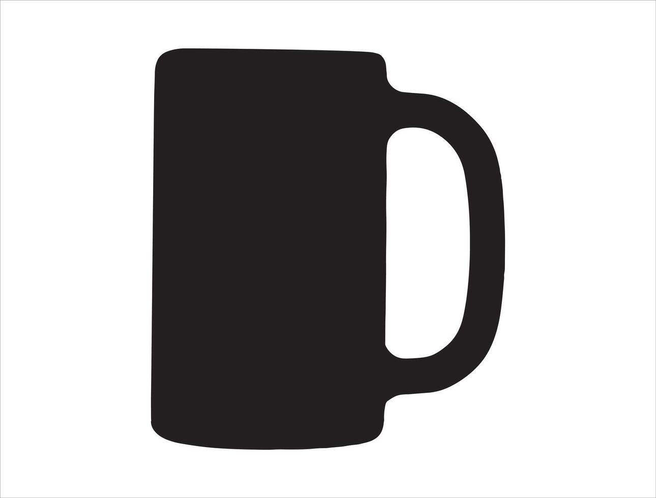 Beer mug silhouette on white background vector