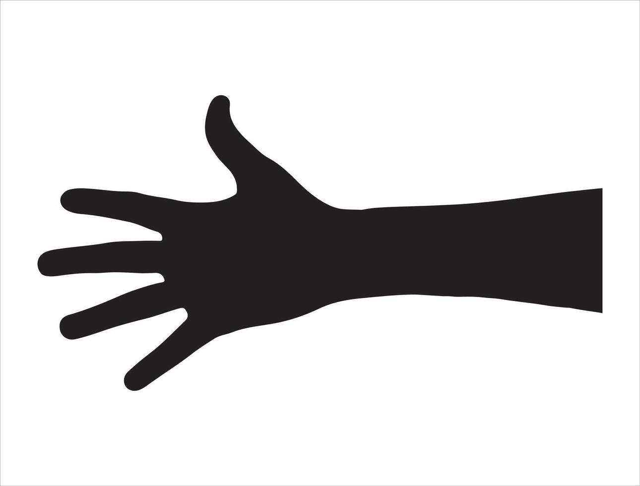 Arm and hand silhouette vector