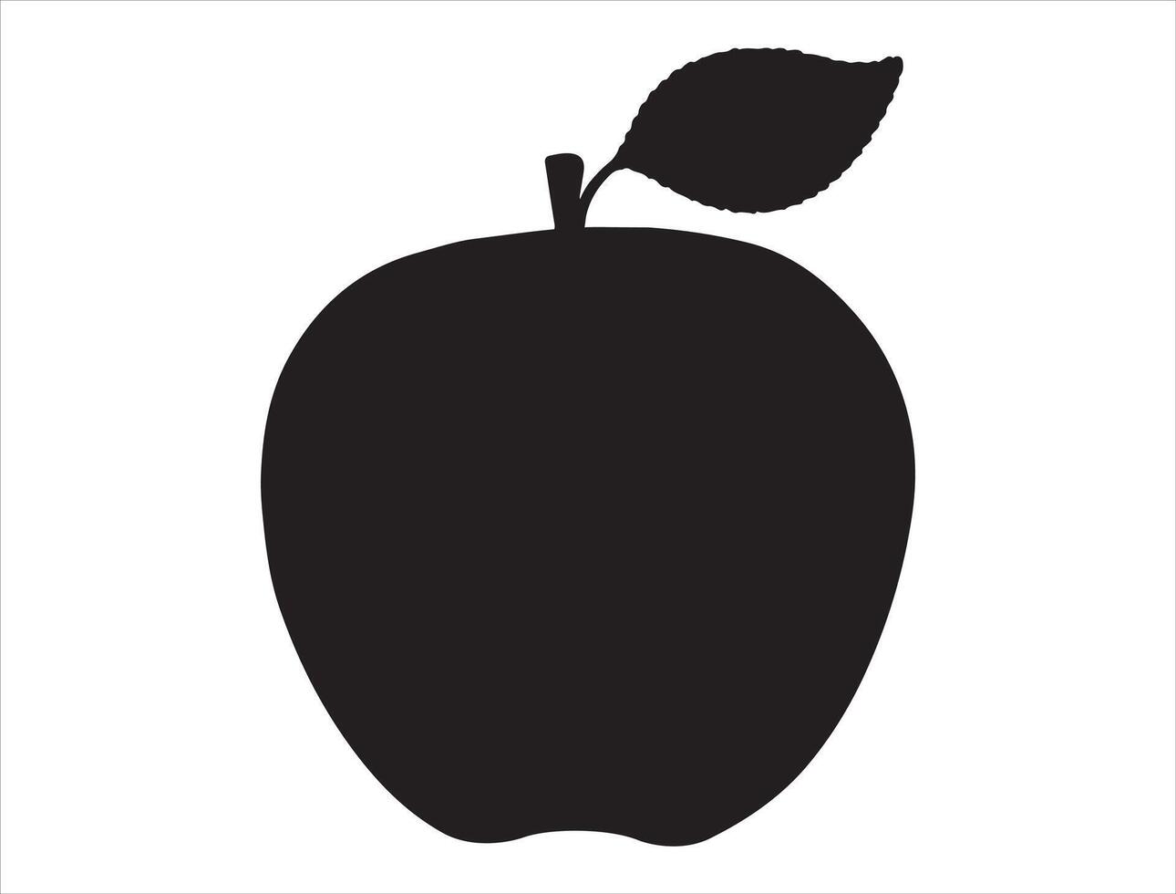 Apple silhouette on white background vector