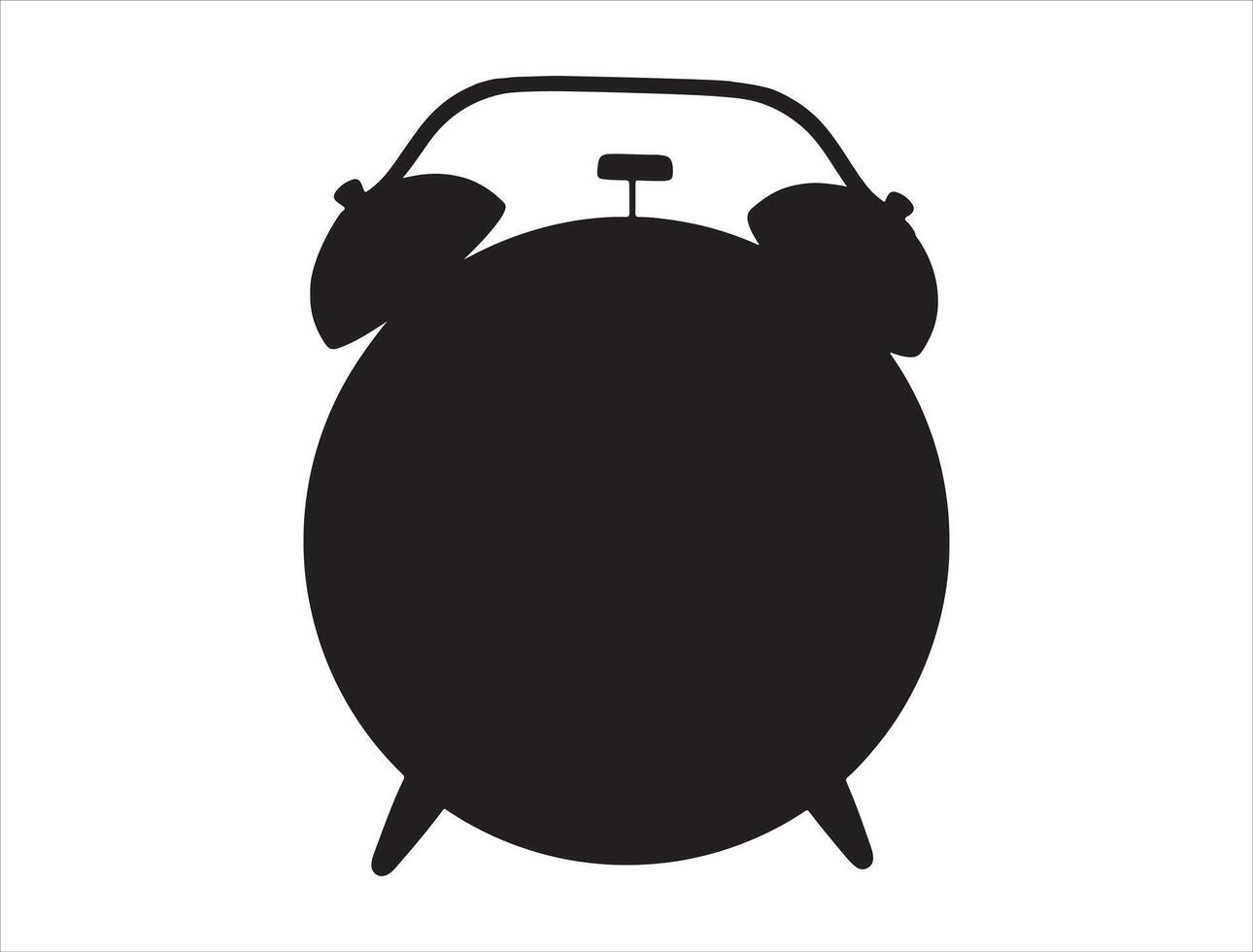 Alarm clock silhouette on white background vector