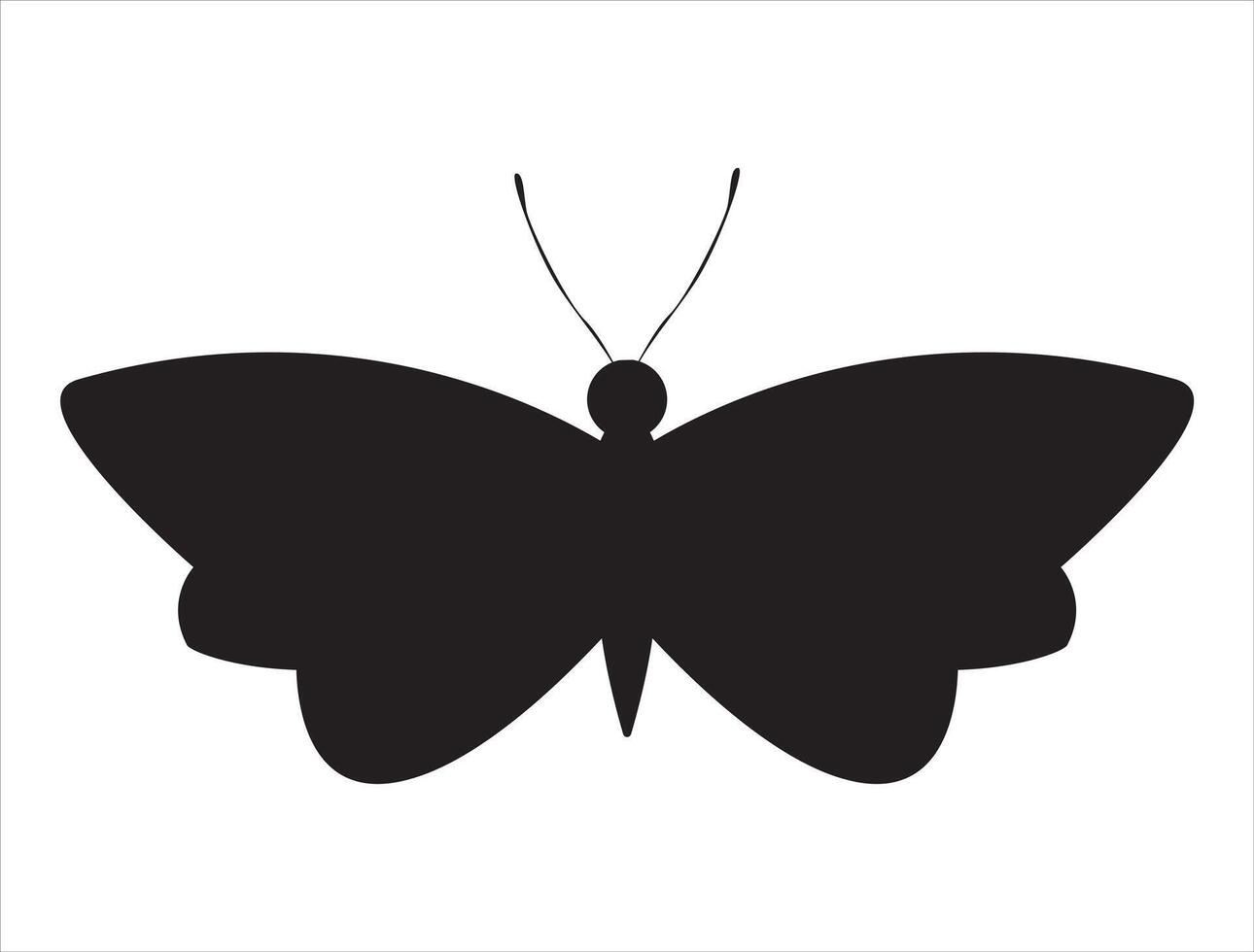Butterfly silhouette on white background vector