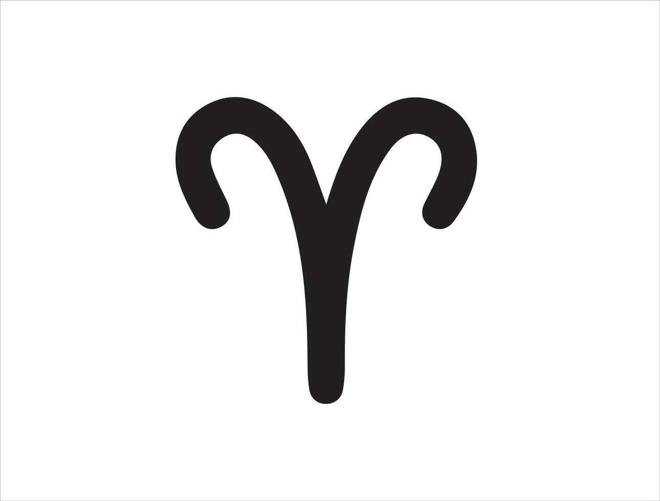 Aries zodiac sign silhouette on white background vector