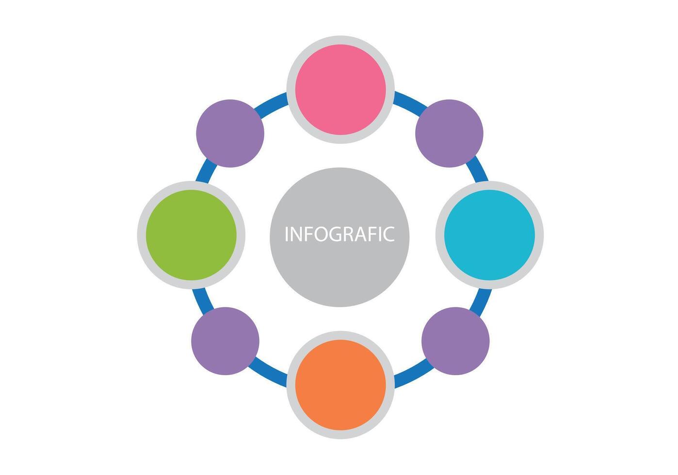 Infographic, circle Flowchart, Workflow, diagram, organization chart vector