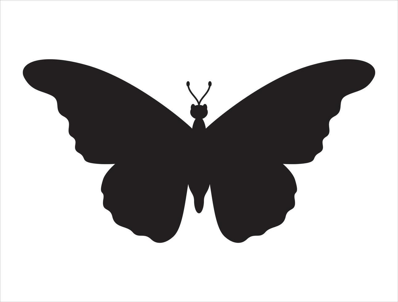 Butterfly silhouette on white background vector