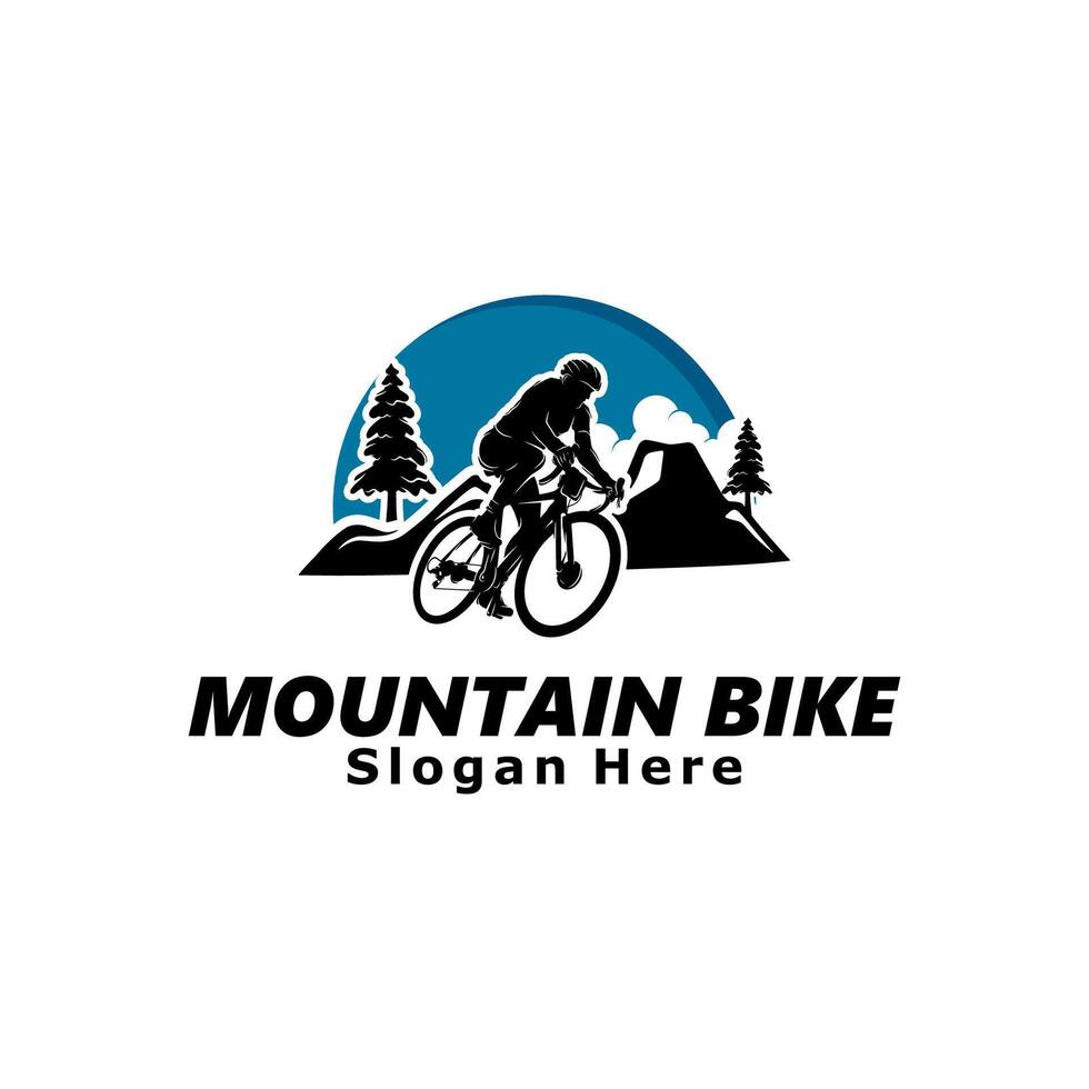 Mountain Bike Logo Template Design Illustration vector
