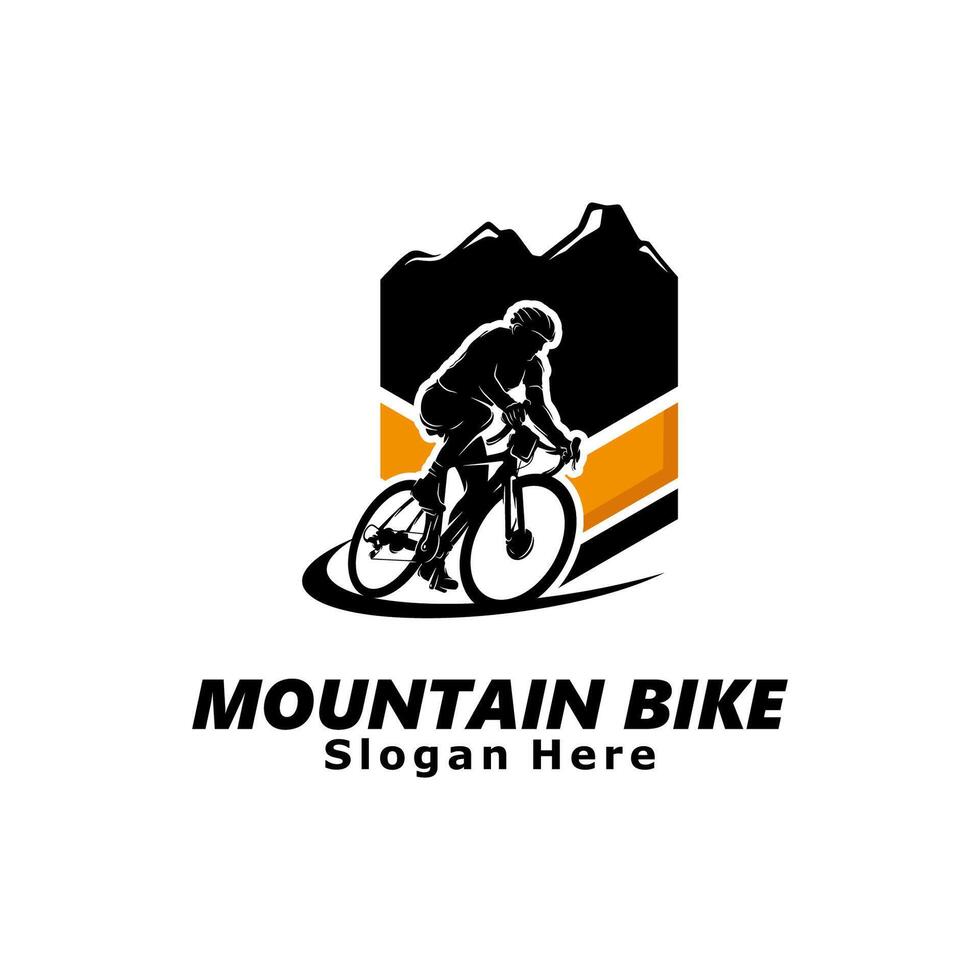 Mountain Bike Logo Template Design Illustration vector