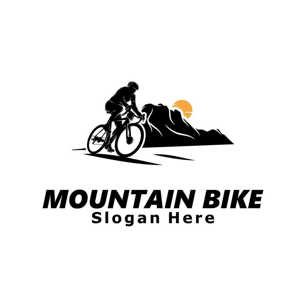 Mountain Bike Logo Template Design Illustration vector