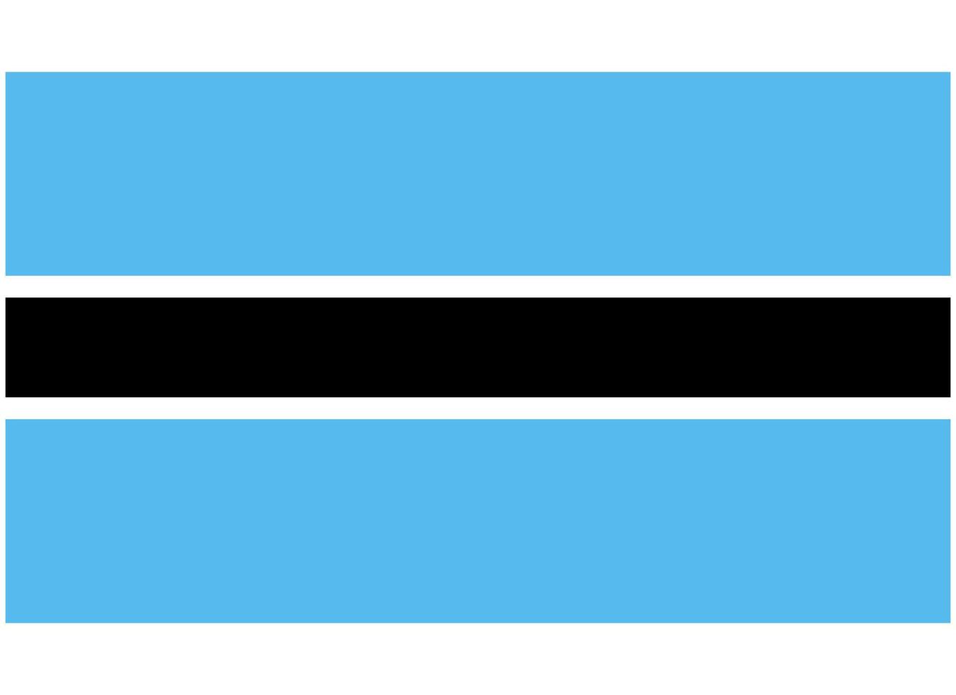 Botswana National Flag vector