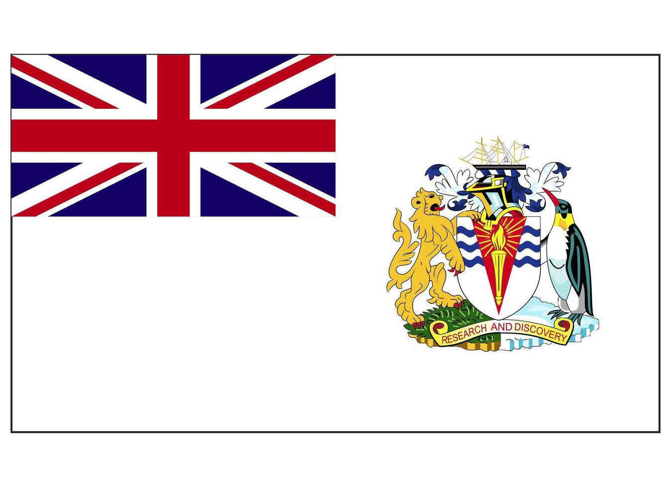 National Flag of British Antarctic Territory vector