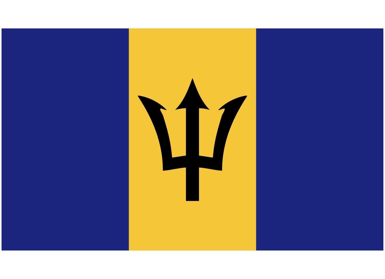 BARBADOS National Flag vector