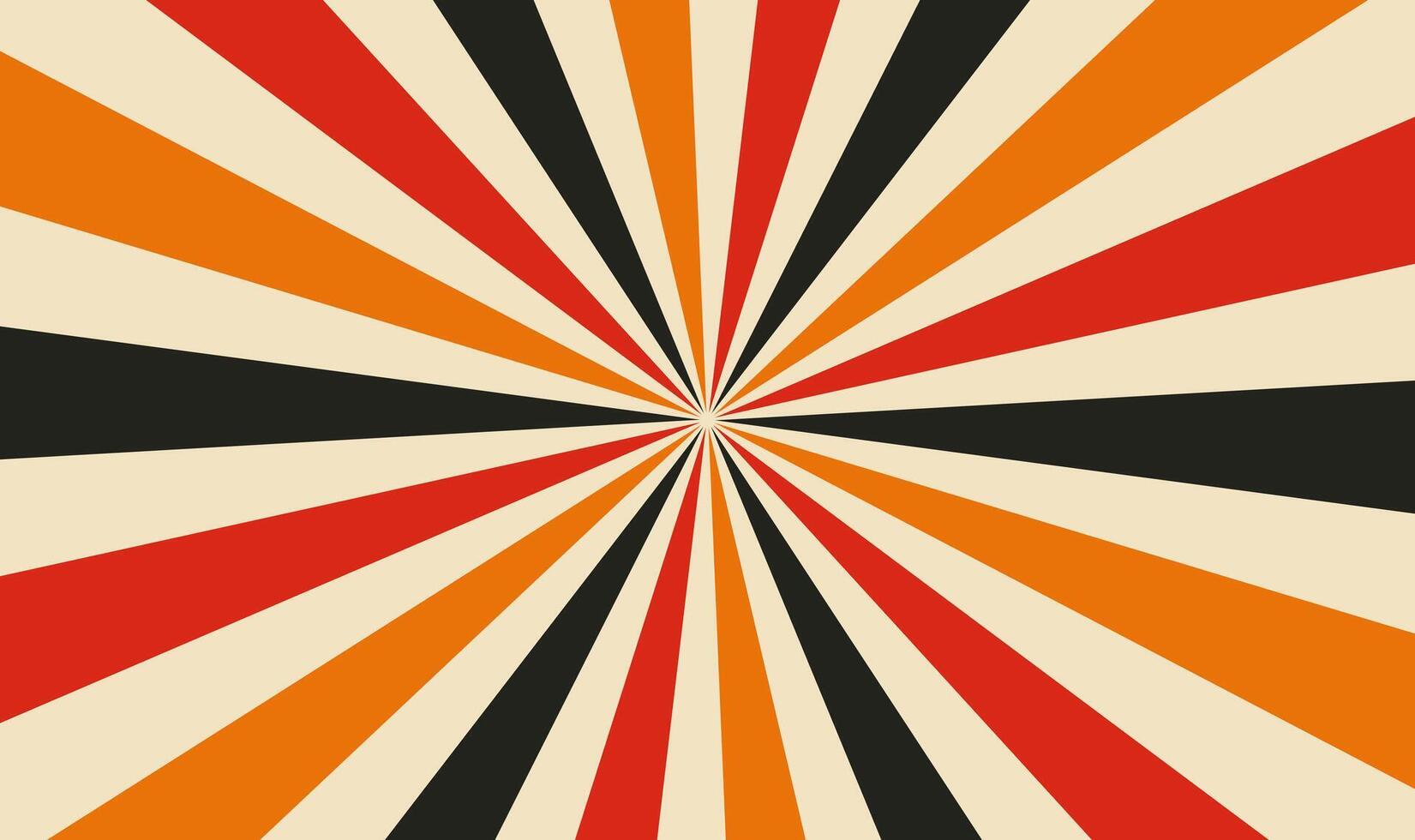Sunburst Circus background and spiral retro rays pattern vector