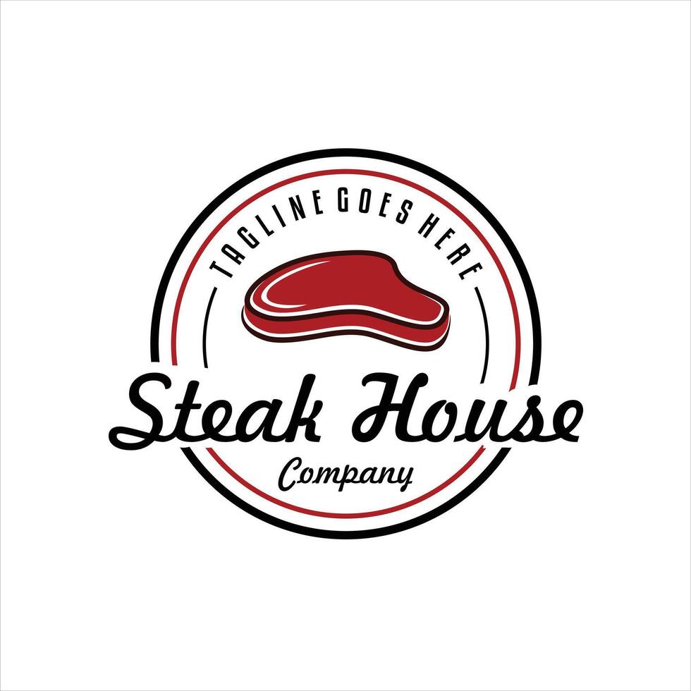 steak house logo inspiration. illustration concept vector