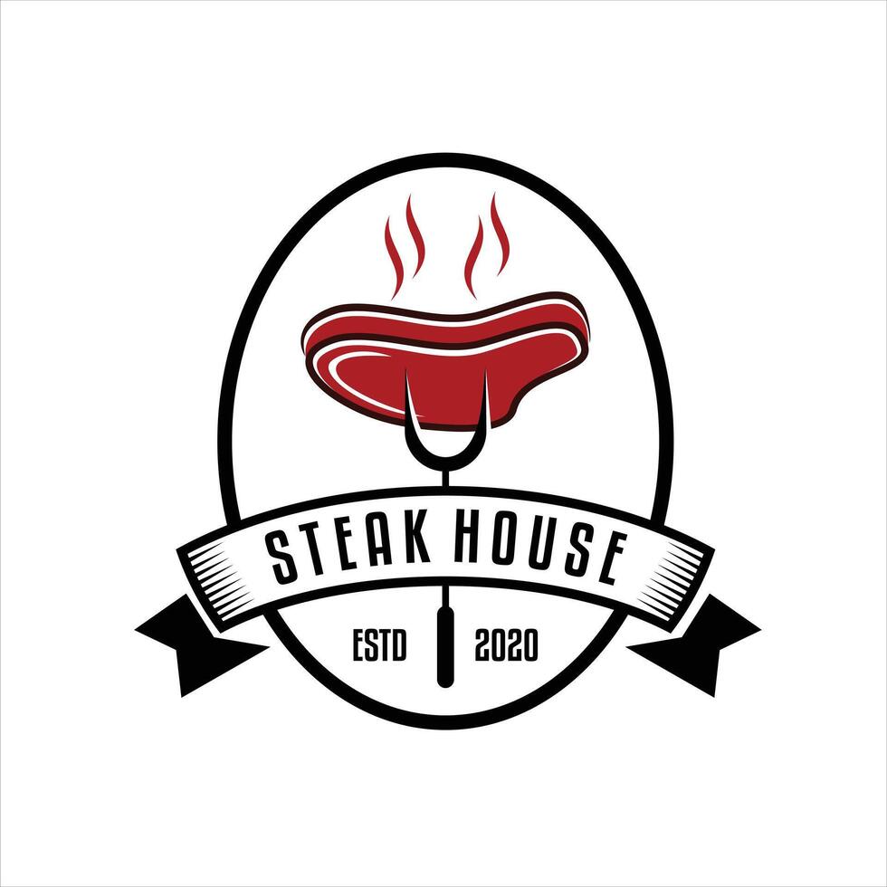 steak house logo inspiration. illustration concept vector