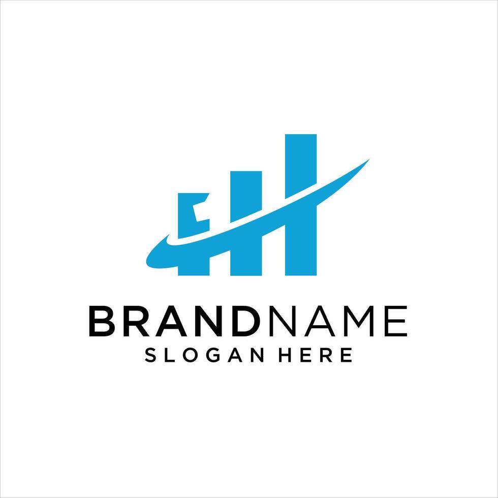 finance template logo with number 1 and curves vector