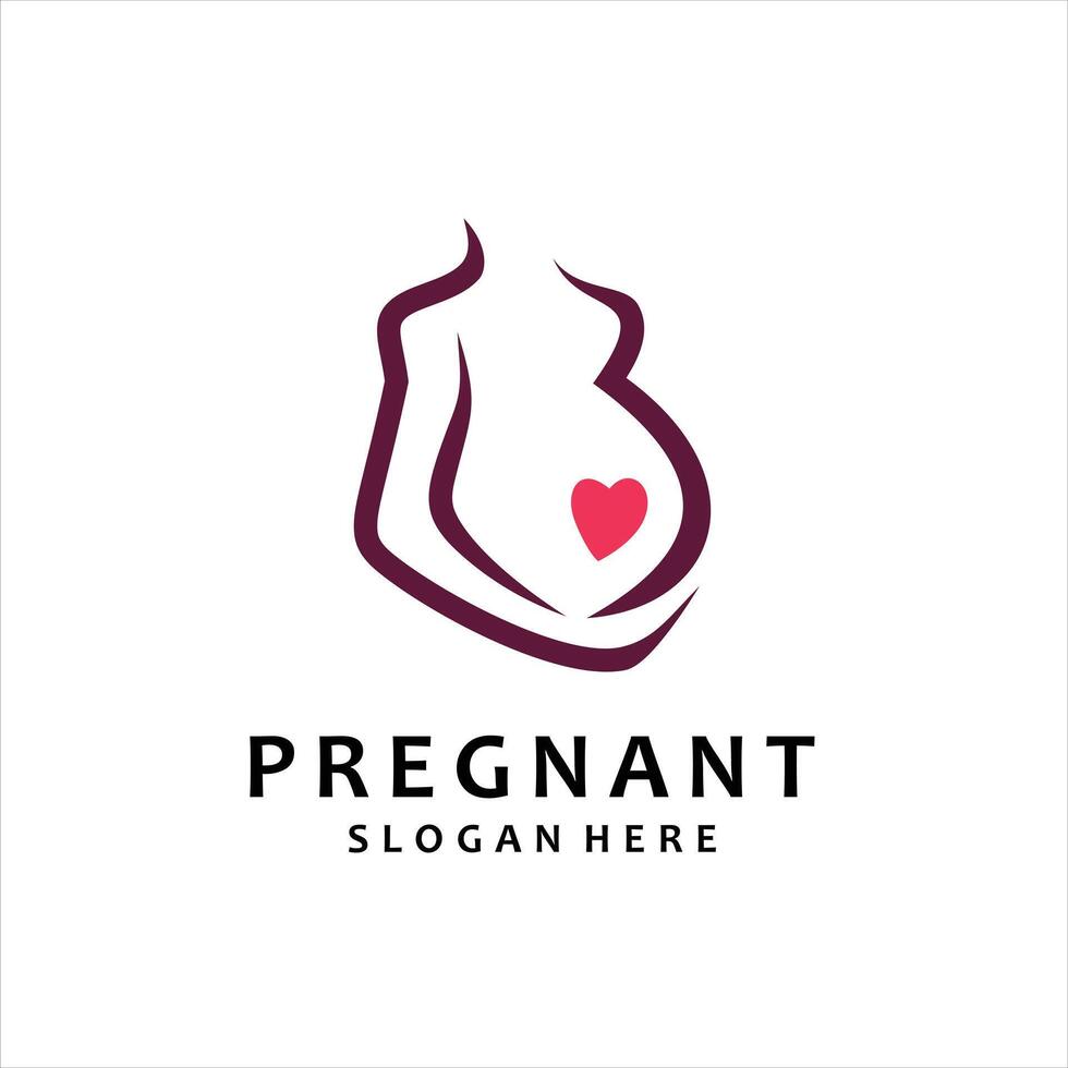 Pregnancy Logo Design Template vector