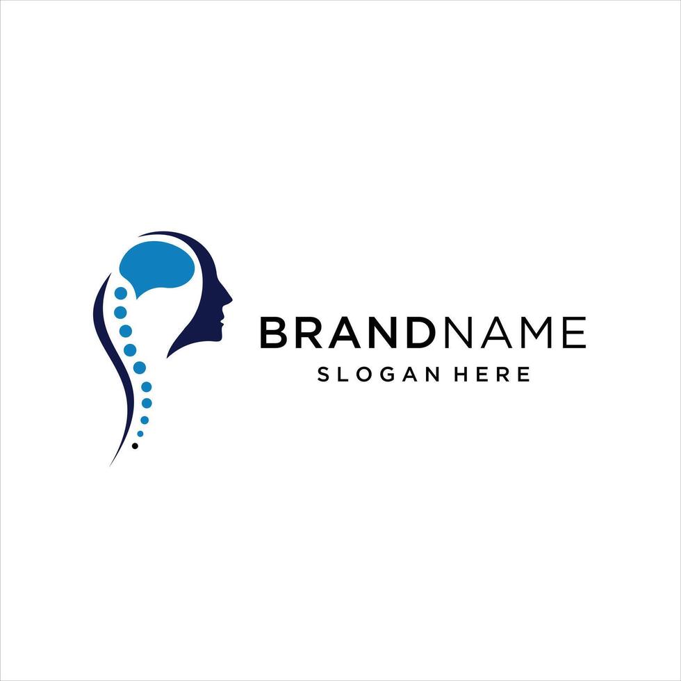 logo brain and spine, Creative Modern brain and spine logo design template vector
