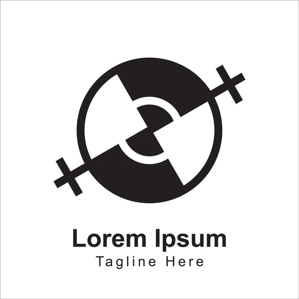 Round shape pointer shape logo design icon vector