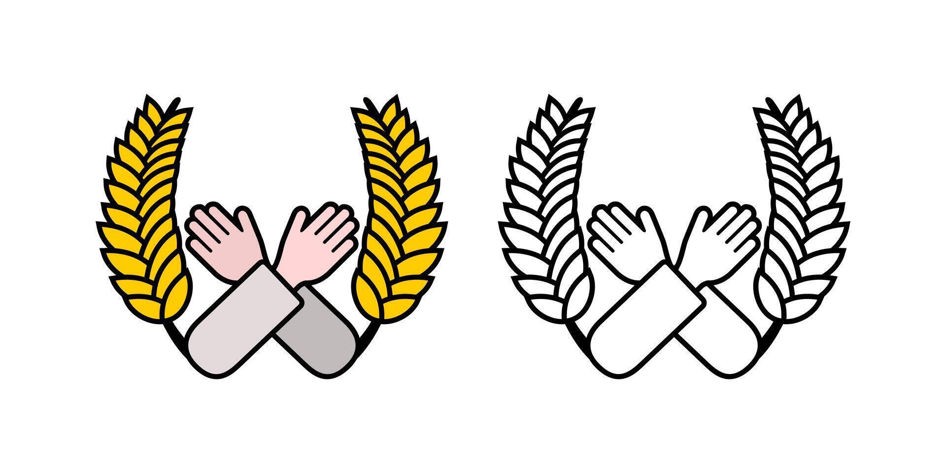 Cross Arms No Gluten Design Illustration vector