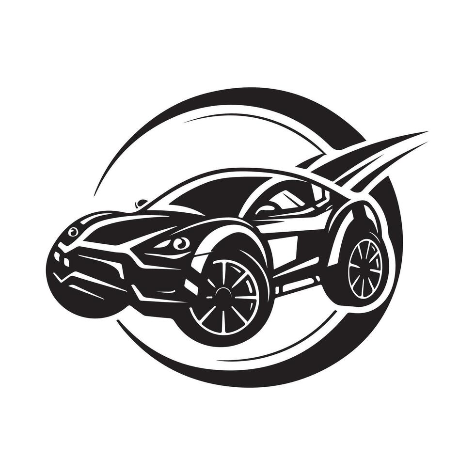 Speed Car Logo Design Template Stock image on white background vector