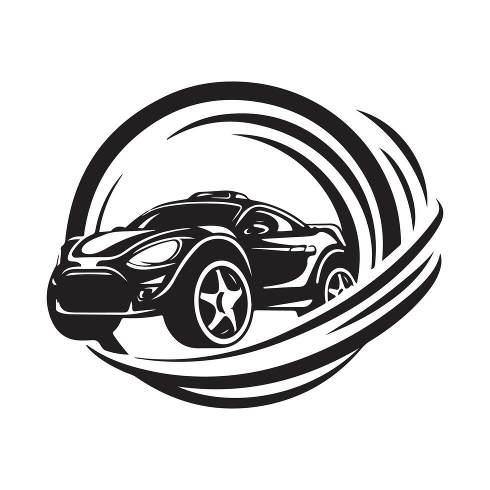Speed Car Logo Design Template Stock image on white background vector