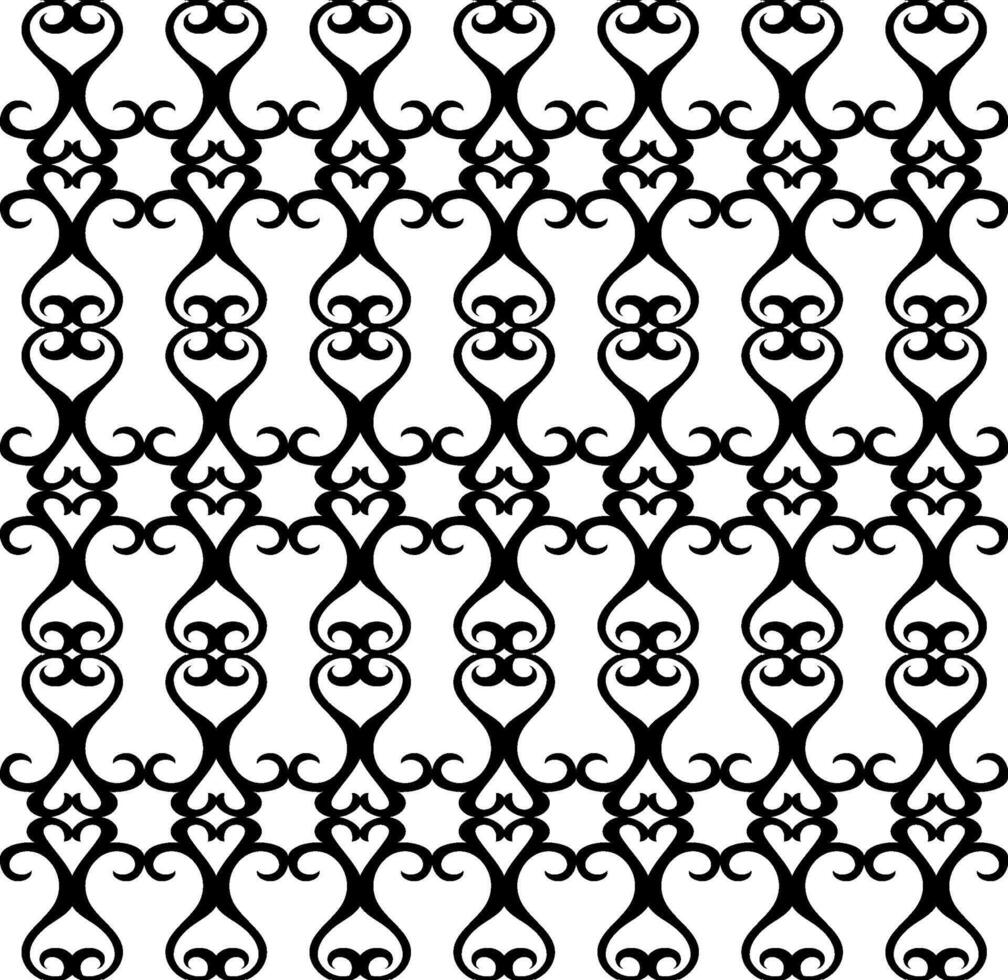 Seamless black abstract pattern on white background vector