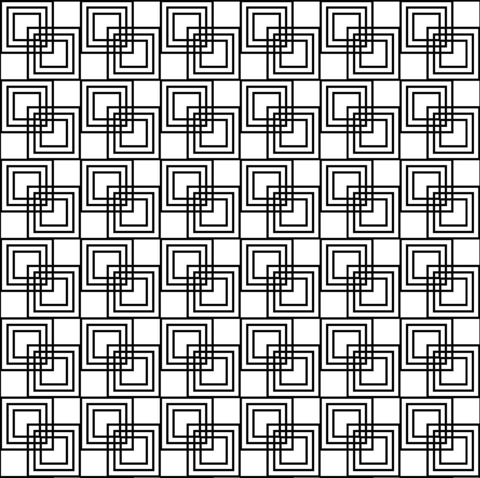 Seamless texture in the form of a geometric pattern of black quadrangles on a white background vector