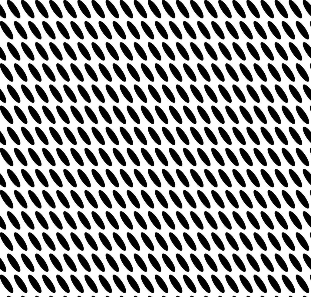 Texture in the form of a geometric pattern of black inclined ovals on a white background vector