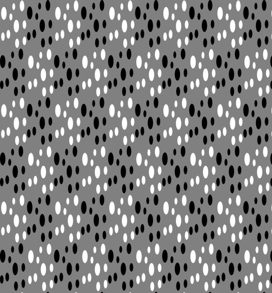 Seamless texture in the form of a monochrome pattern of black and white circles on a gray background vector