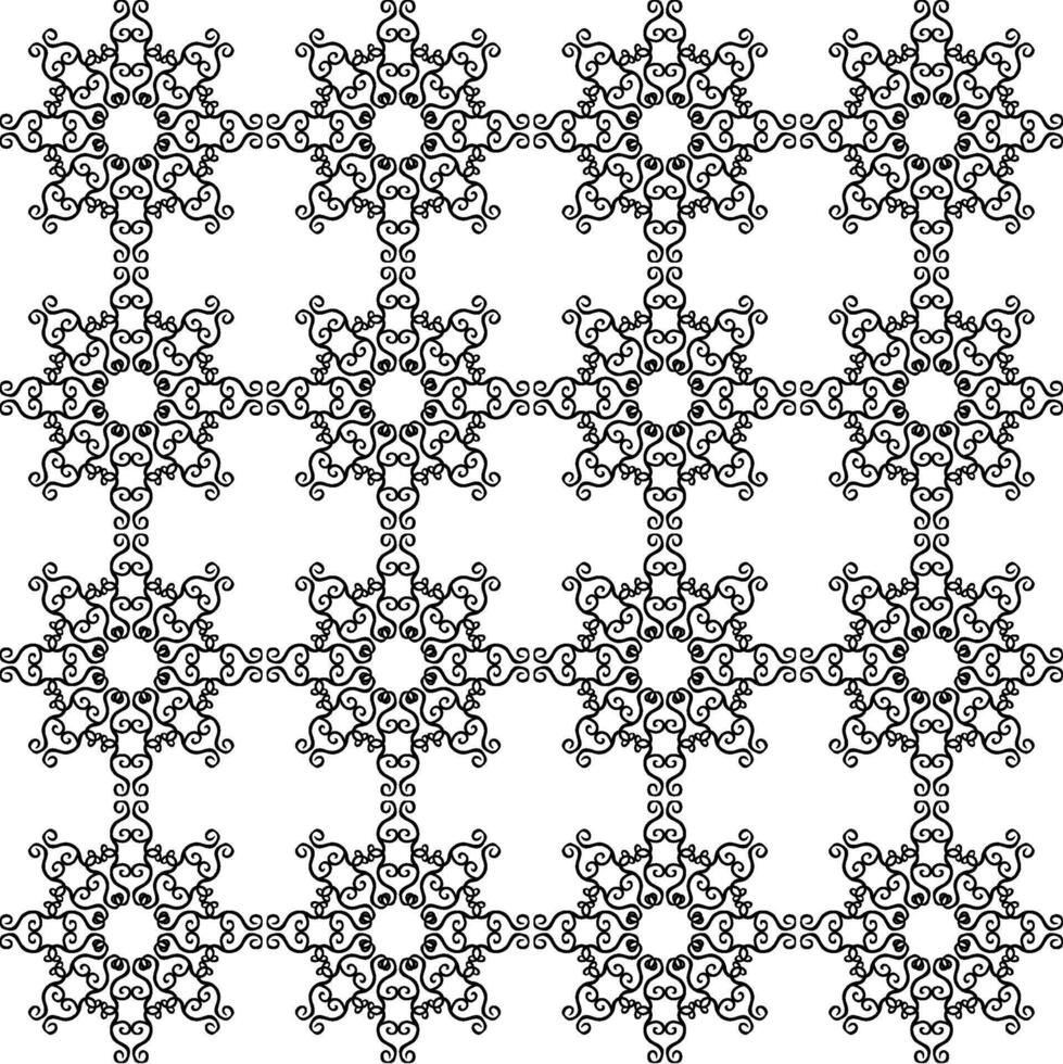 Seamless texture in the form of a beautiful black pattern on a white background vector