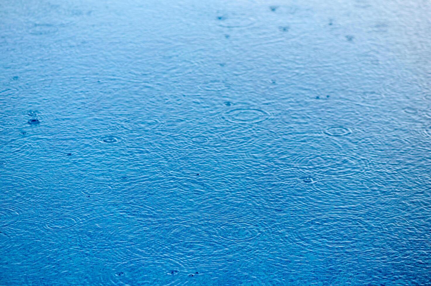 drops of water on the surface of the water in the pool 3 photo