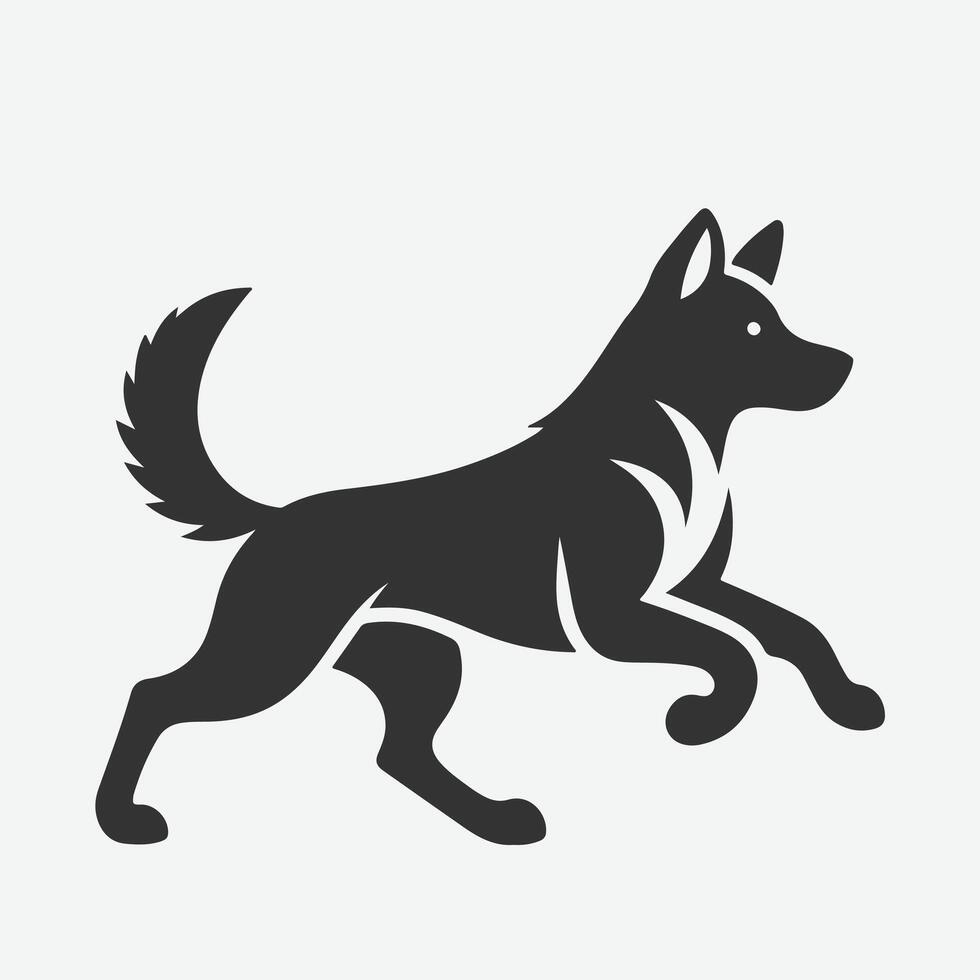 Dynamic Silhouette of Running Dog, Perfect for All Your Creative Projects vector